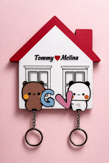 Personalized Dudu Bubu Handmade Keychain Holders