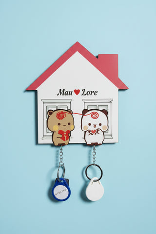 Heart Dudu and Bubu Handmade Keychain Holder