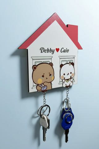 Hungry Dudu and Bubu Handmade Keychain Holder