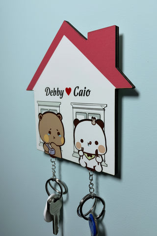 Hungry Dudu and Bubu Handmade Keychain Holder