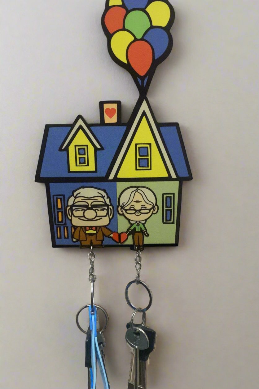 Up Keychain Carl and Ellie Handmade Key Holders 