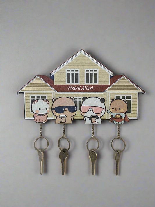 Bubu Dudu Family Handmade Keychain  Holder